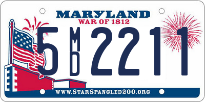 MD license plate 5MD2211