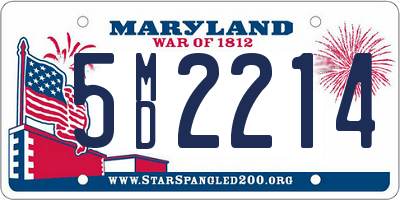 MD license plate 5MD2214