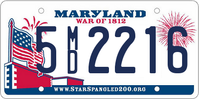 MD license plate 5MD2216