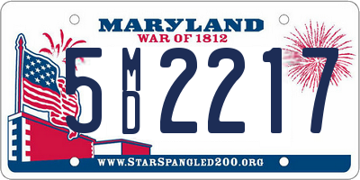 MD license plate 5MD2217