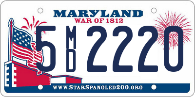 MD license plate 5MD2220