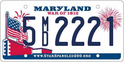 MD license plate 5MD2221