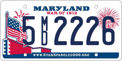 MD license plate 5MD2226