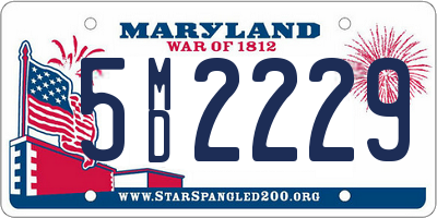 MD license plate 5MD2229