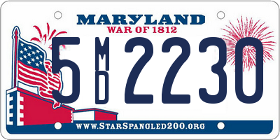 MD license plate 5MD2230