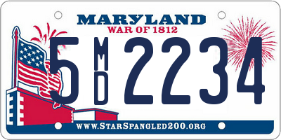 MD license plate 5MD2234