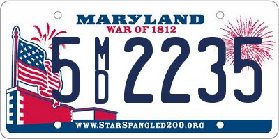 MD license plate 5MD2235