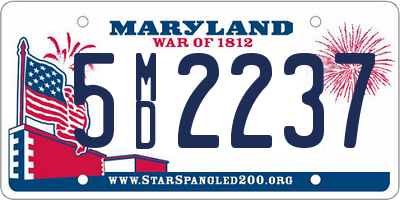 MD license plate 5MD2237