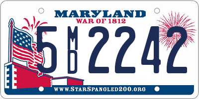 MD license plate 5MD2242