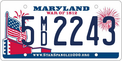 MD license plate 5MD2243