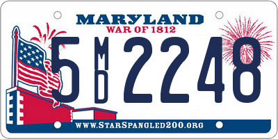 MD license plate 5MD2248