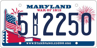 MD license plate 5MD2250