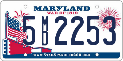 MD license plate 5MD2253