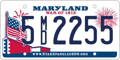 MD license plate 5MD2255