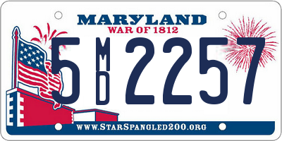 MD license plate 5MD2257