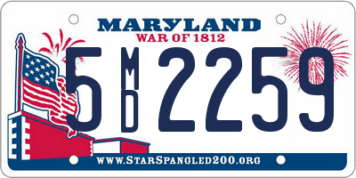 MD license plate 5MD2259