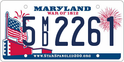 MD license plate 5MD2261