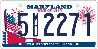 MD license plate 5MD2271