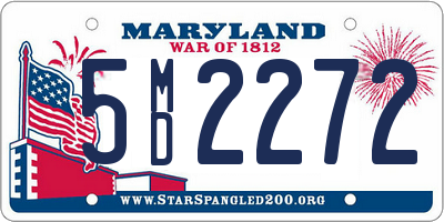 MD license plate 5MD2272