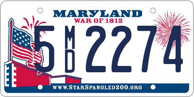MD license plate 5MD2274