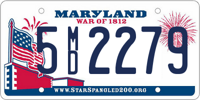 MD license plate 5MD2279