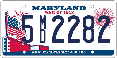 MD license plate 5MD2282