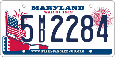 MD license plate 5MD2284