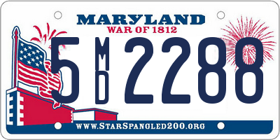 MD license plate 5MD2288