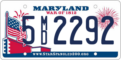 MD license plate 5MD2292