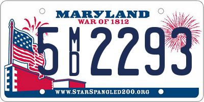 MD license plate 5MD2293