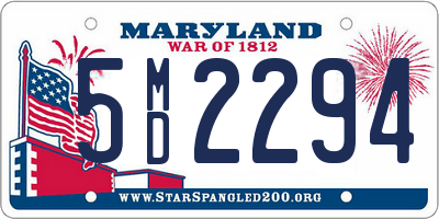 MD license plate 5MD2294