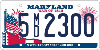 MD license plate 5MD2300