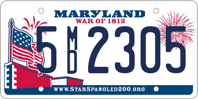 MD license plate 5MD2305