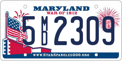 MD license plate 5MD2309