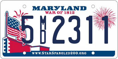 MD license plate 5MD2311