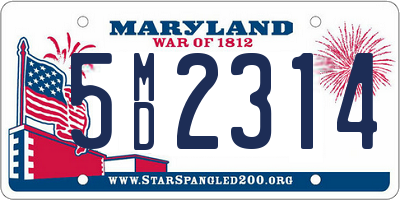 MD license plate 5MD2314