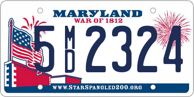 MD license plate 5MD2324