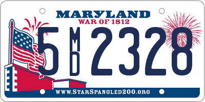 MD license plate 5MD2328