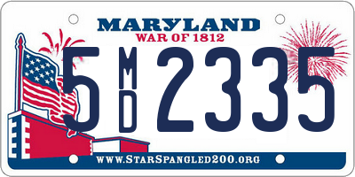 MD license plate 5MD2335