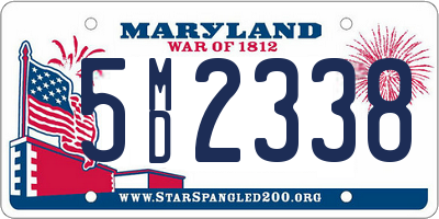 MD license plate 5MD2338