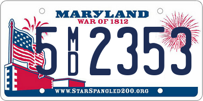 MD license plate 5MD2353