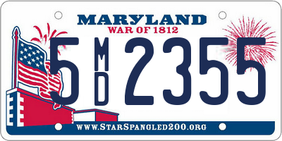 MD license plate 5MD2355