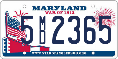 MD license plate 5MD2365
