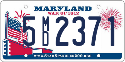 MD license plate 5MD2371