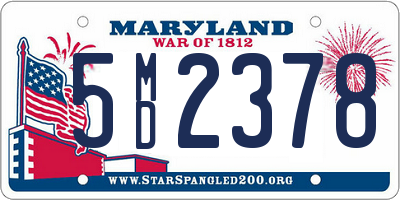 MD license plate 5MD2378