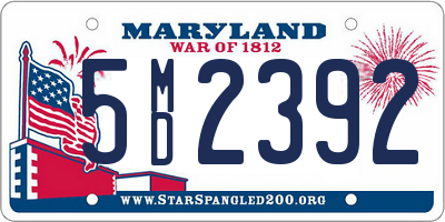 MD license plate 5MD2392