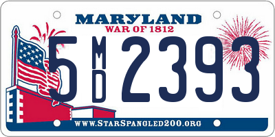 MD license plate 5MD2393