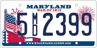 MD license plate 5MD2399