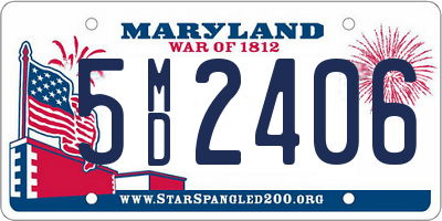 MD license plate 5MD2406