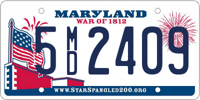 MD license plate 5MD2409